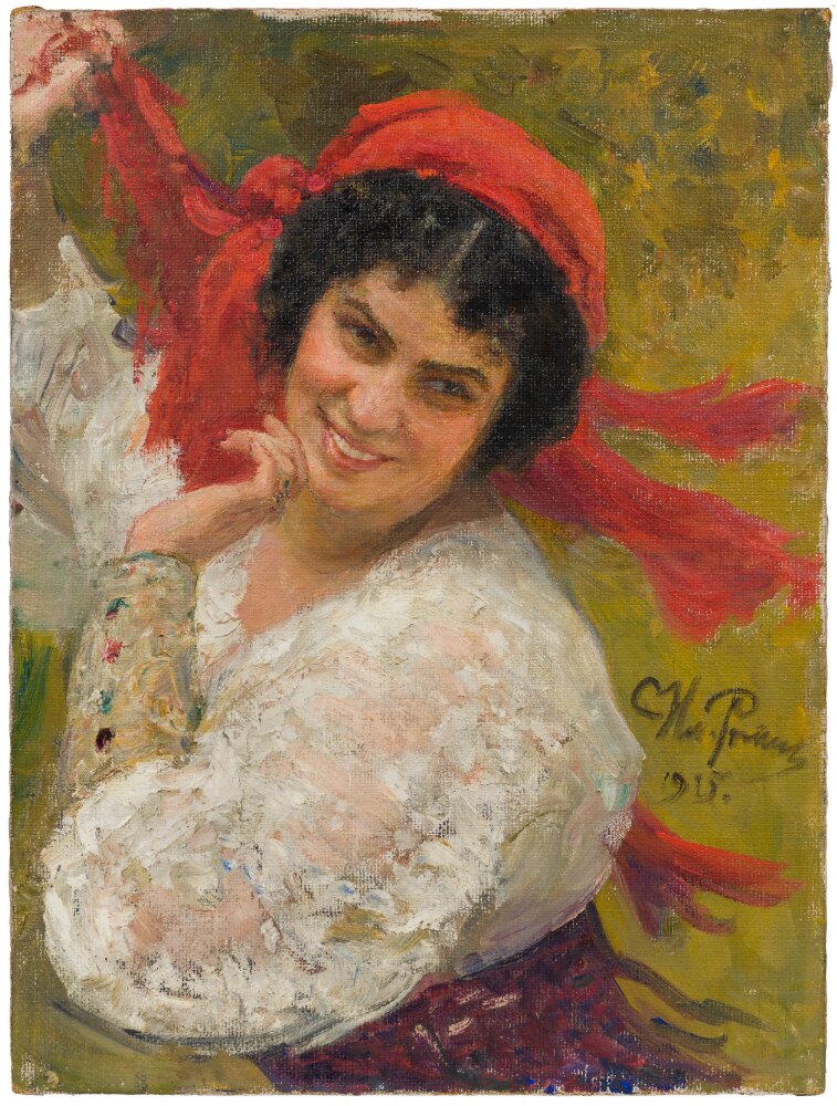 Adelaide von Skilondz, 1882-1969, opératrice, pédagogue, Geschenk mit Vladislav Skilondz - Ilya Repin