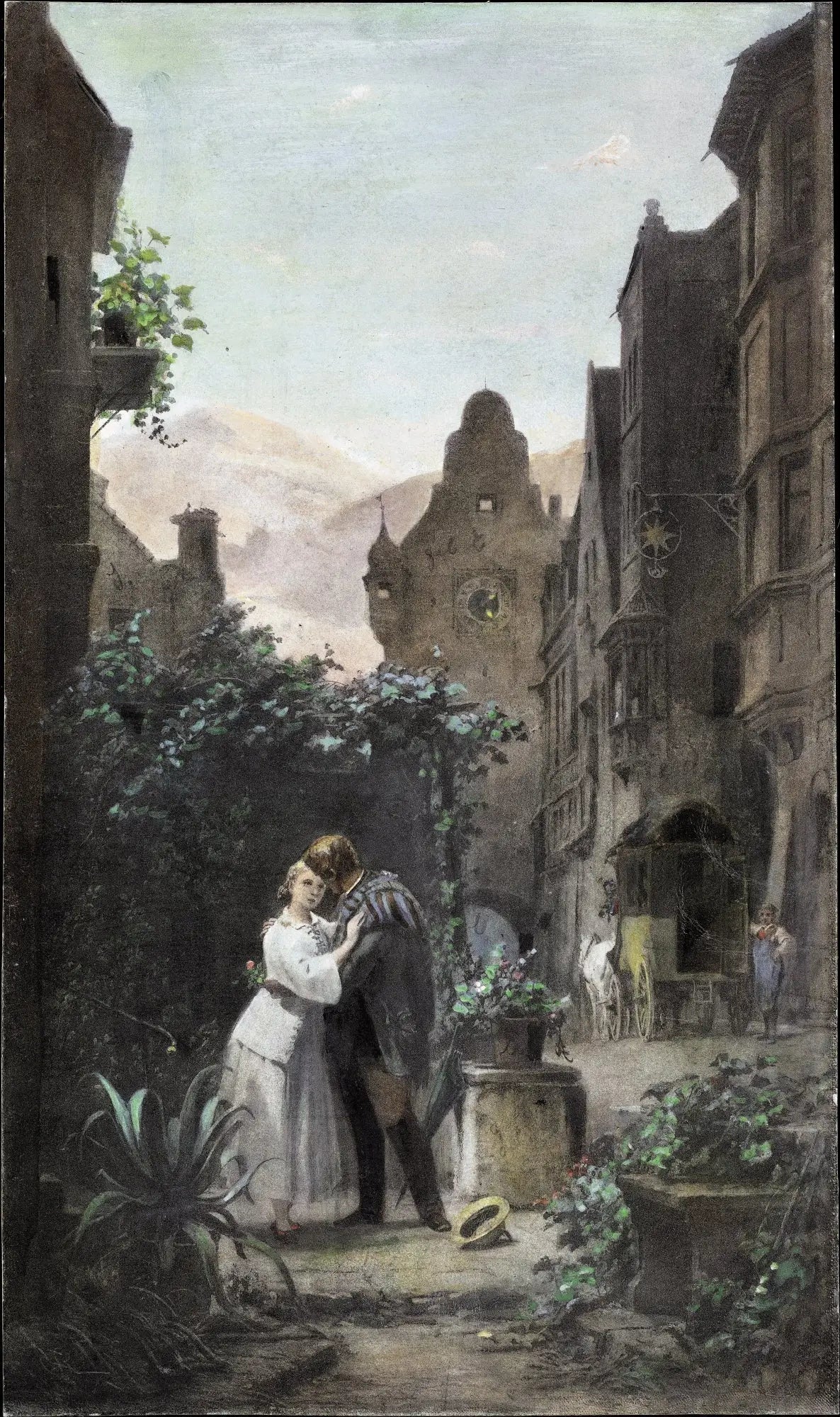 Adieu - Carl Spitzweg image 1 reproduction de peinture à l’huile