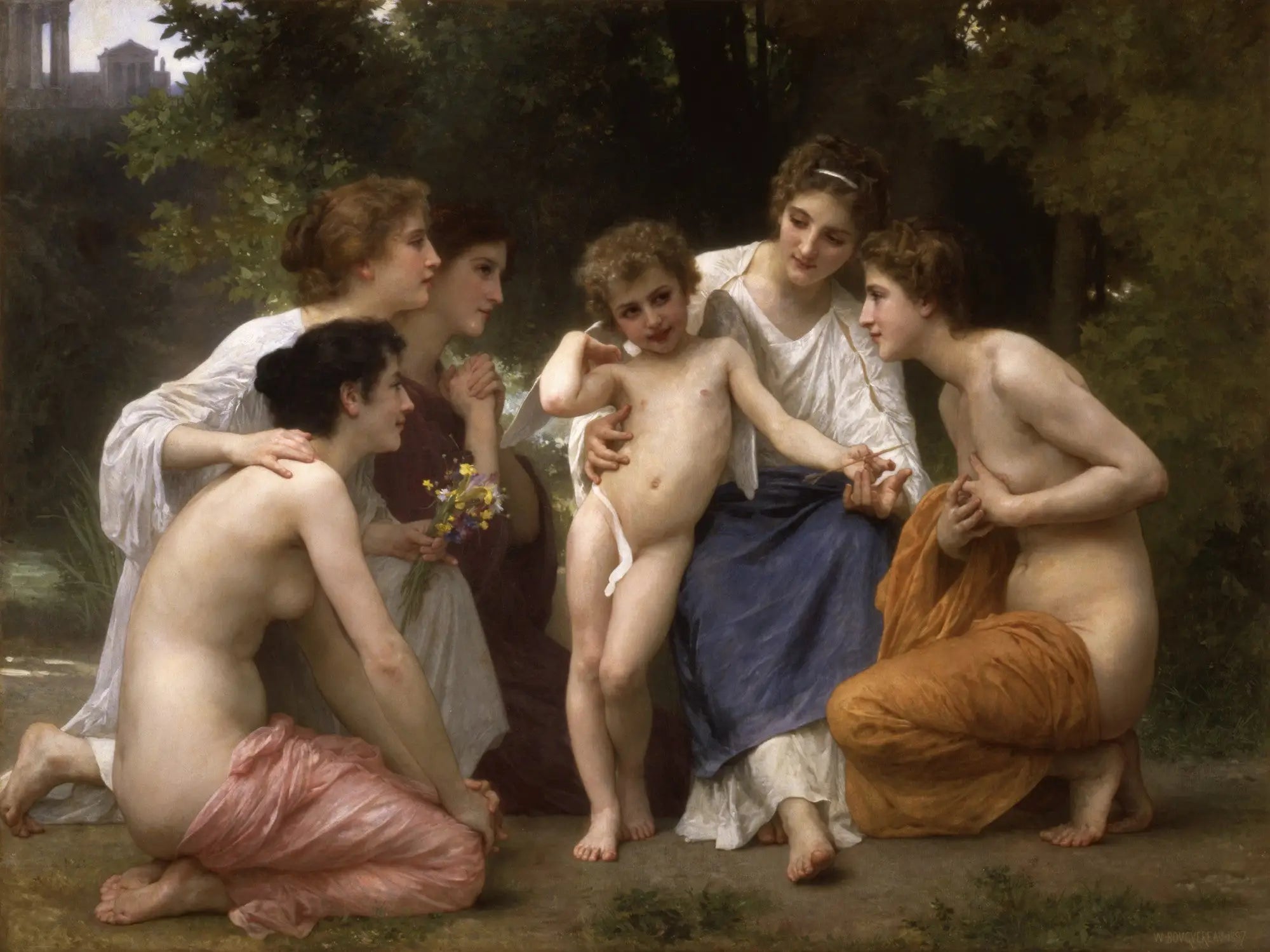 Admiration - Bouguereau image 1 reproduction artisanale de tableau