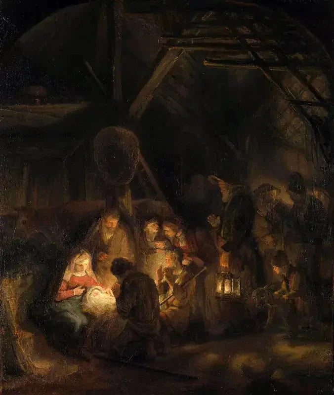 L’Adoration des bergers – élève de Rembrandt, 1646