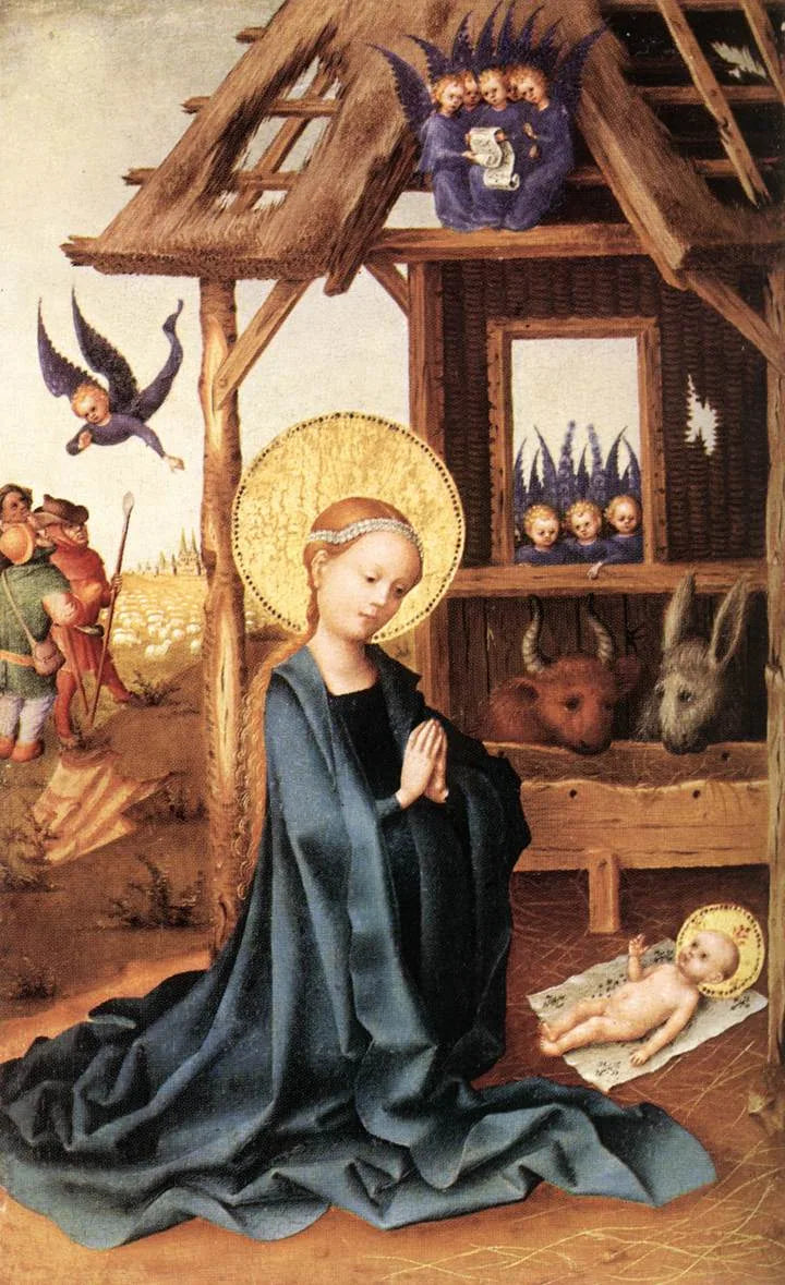 Anbetung des Jesuskindes - Stefan Lochner