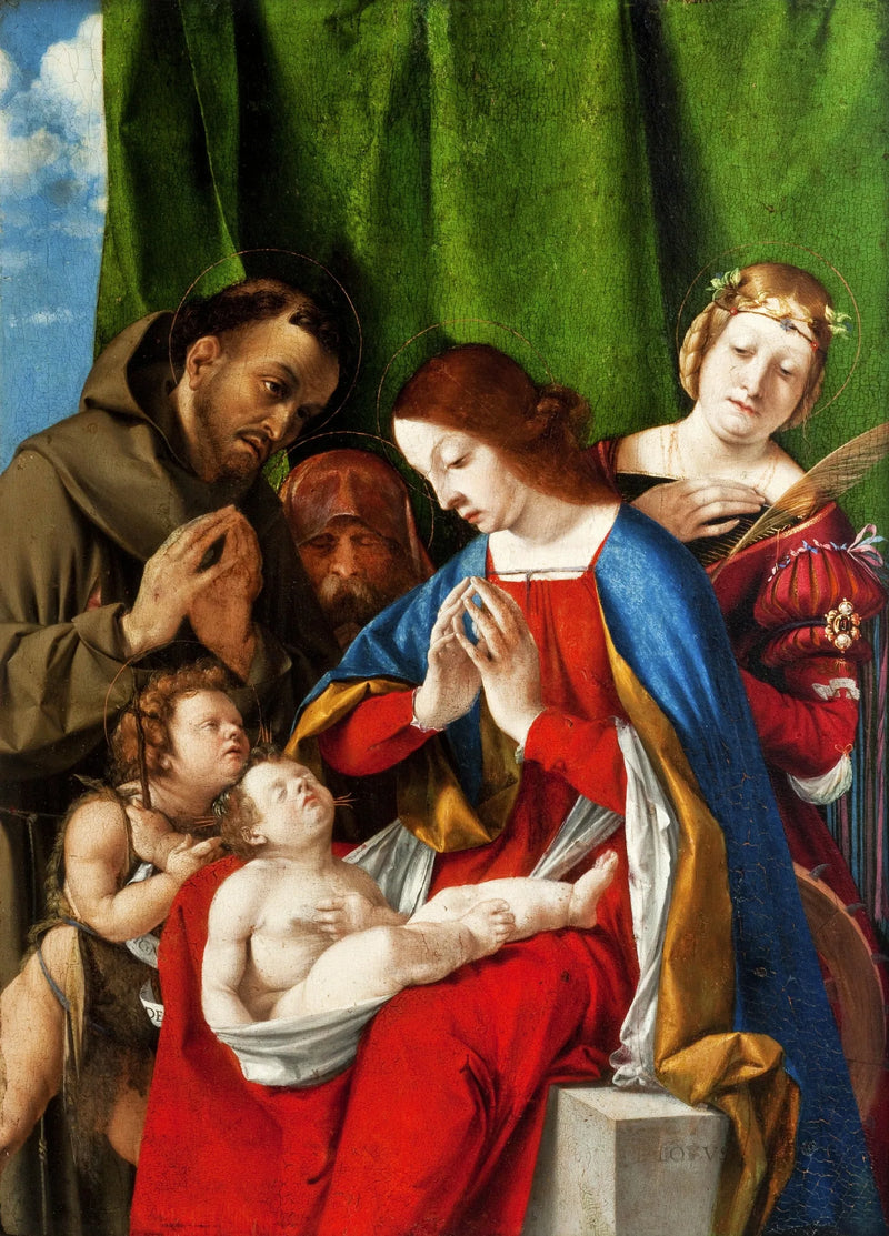 Anbetung des Kindes - Lorenzo Lotto