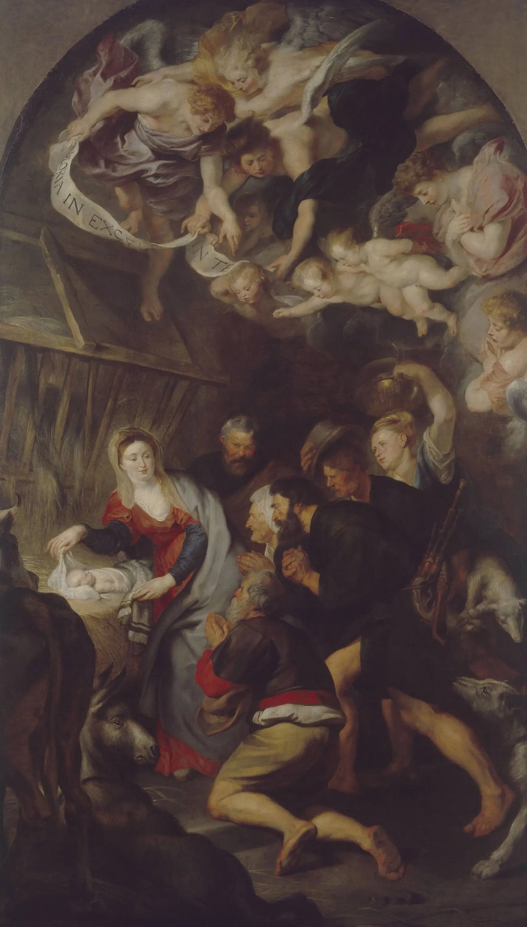 Adoration des bergers - Peter Paul Rubens image 1 copie peinte à la main à l’huile