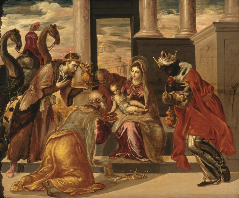 Anbetung der Könige mit Kamelen - El Greco