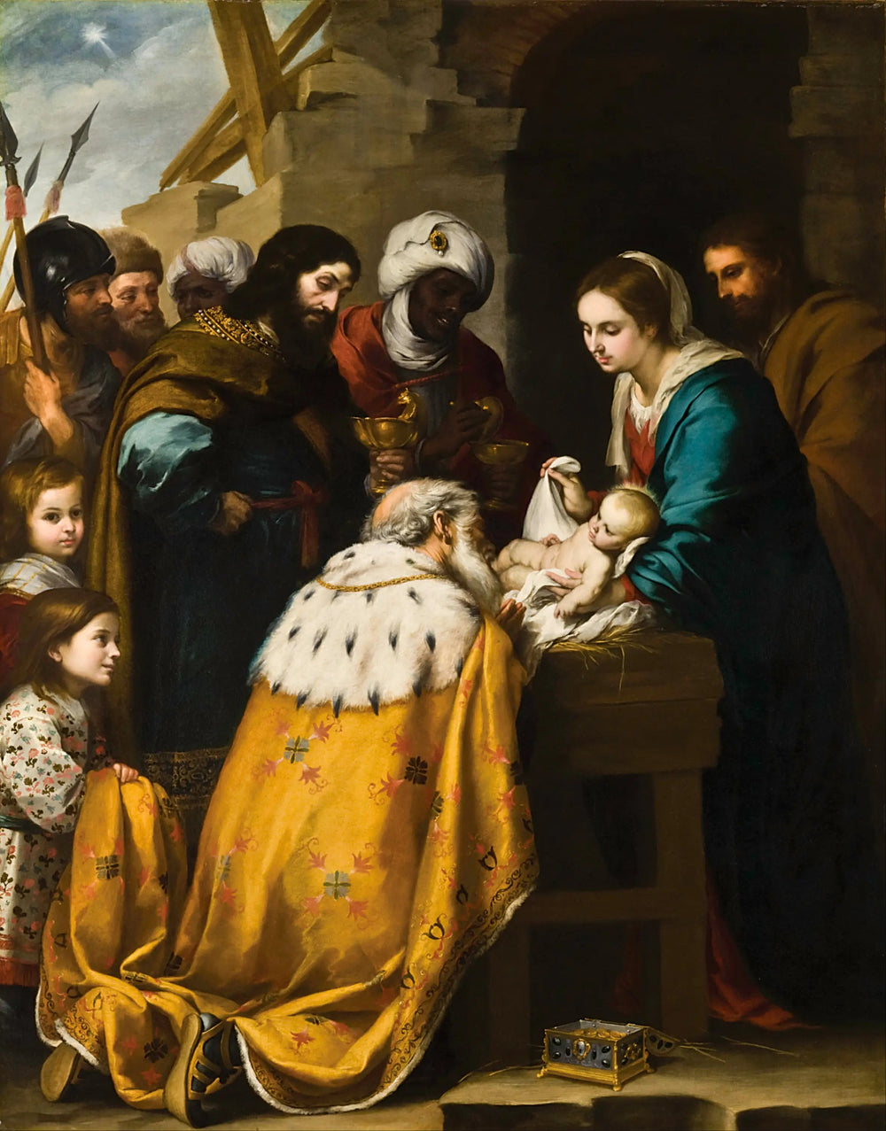 Adoration des Mages - Bartolomé Esteban Murillo image 1 copie peinte à la main à l’huile