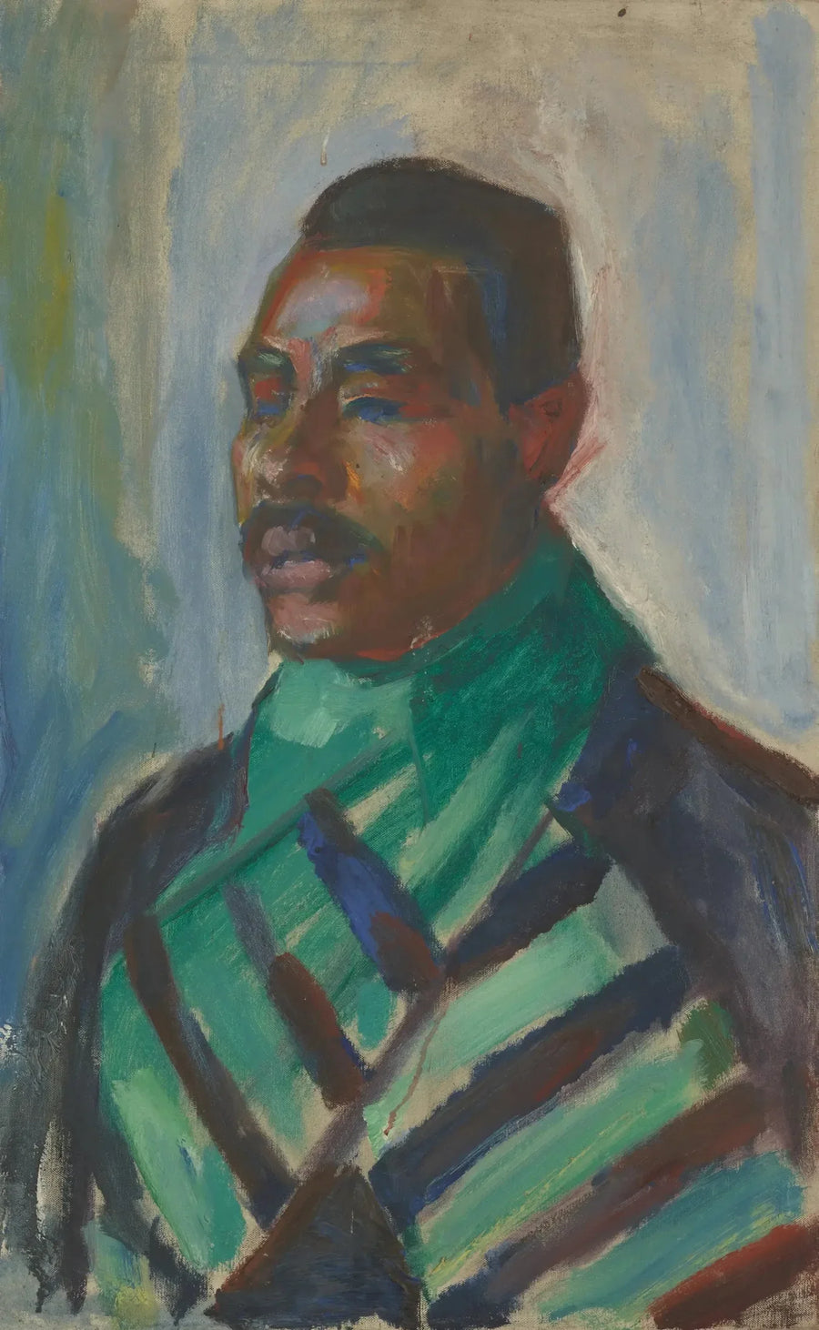 Afrikaner mit grünem Schal - Edvard Munch