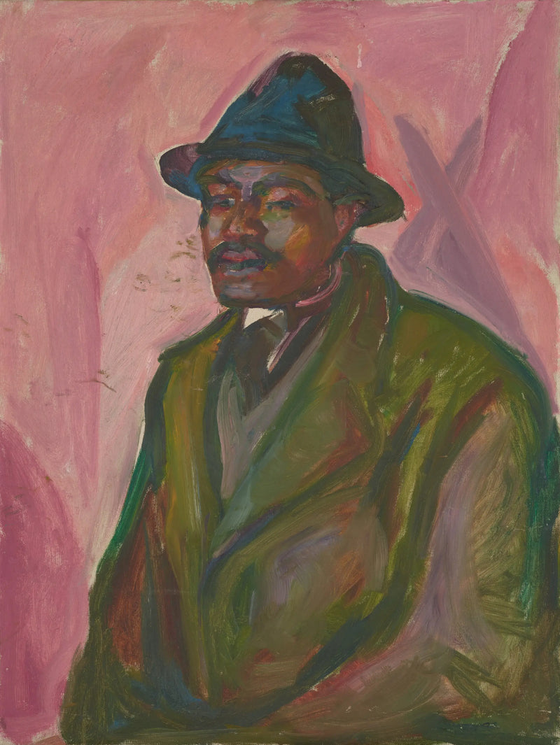 Afrikaner in grünem Mantel - Edvard Munch