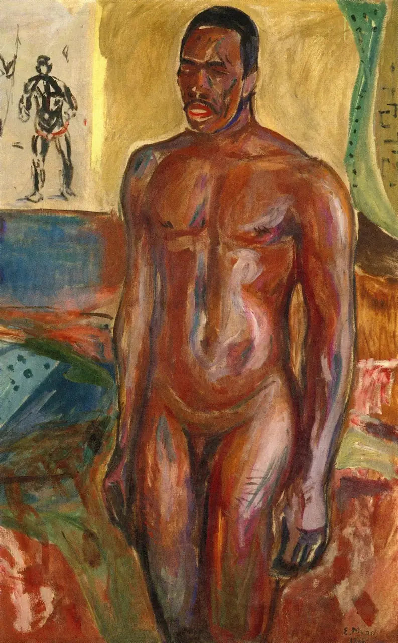 Afrikanischer stehender Akt - Edvard Munch