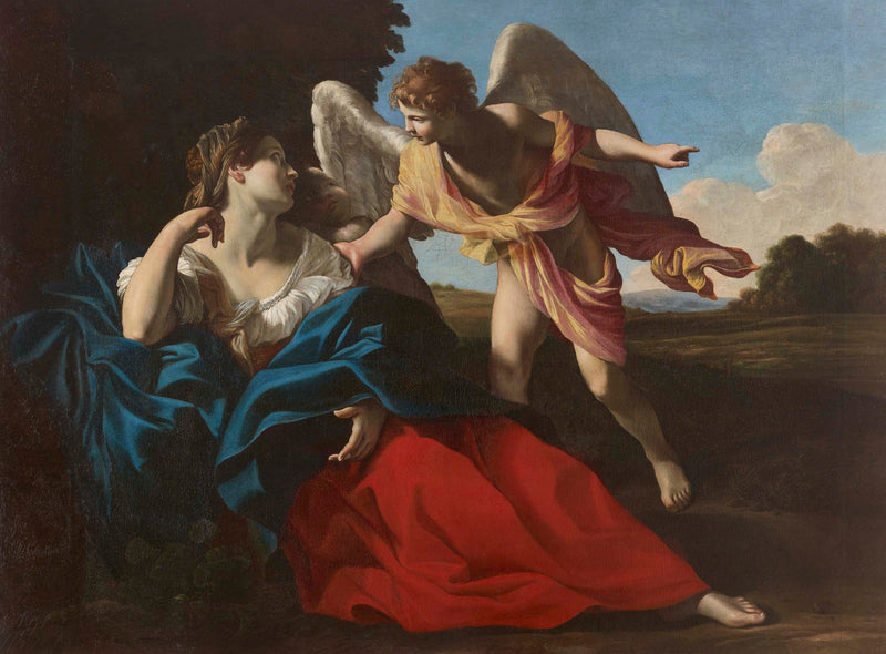 Agar gerettet vom Engel in der Wüste - Giovanni Lanfranco