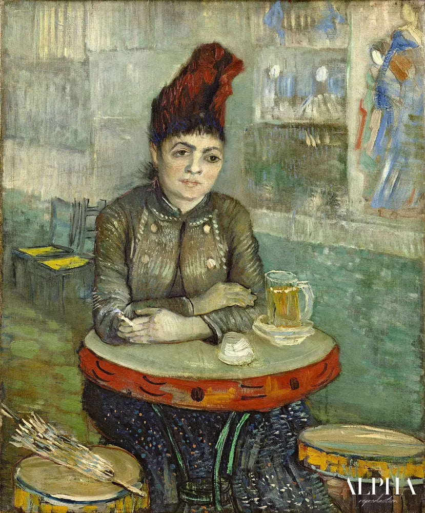 Agostina Segatori assise au café du Tambourin - Van Gogh - Reproductions de tableaux et peintures haut de gamme