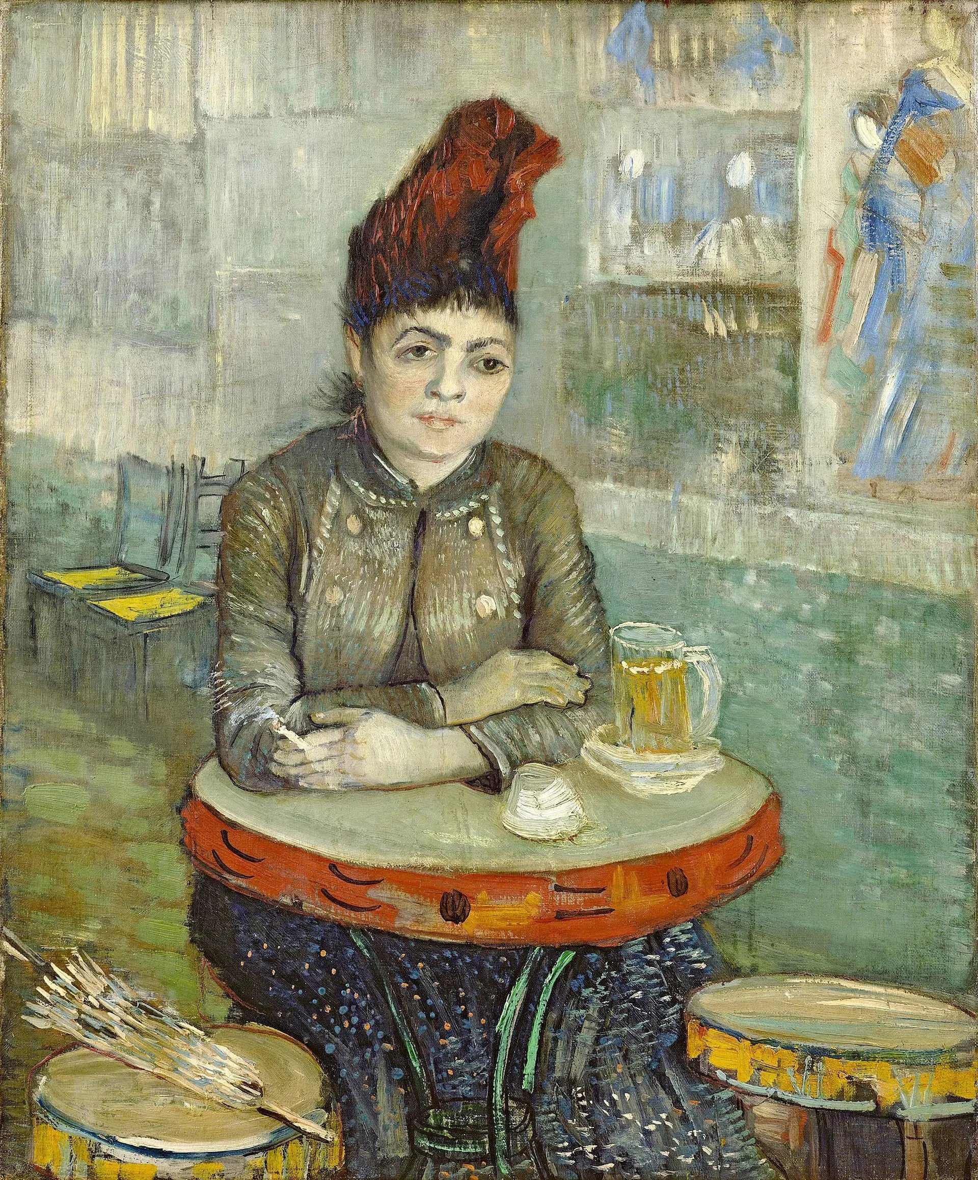 Reproduction du tableau « Agostina Segatori au café du Tambourin - Vincent van Gogh » par Alpha Reproduction en peinture à l’huile