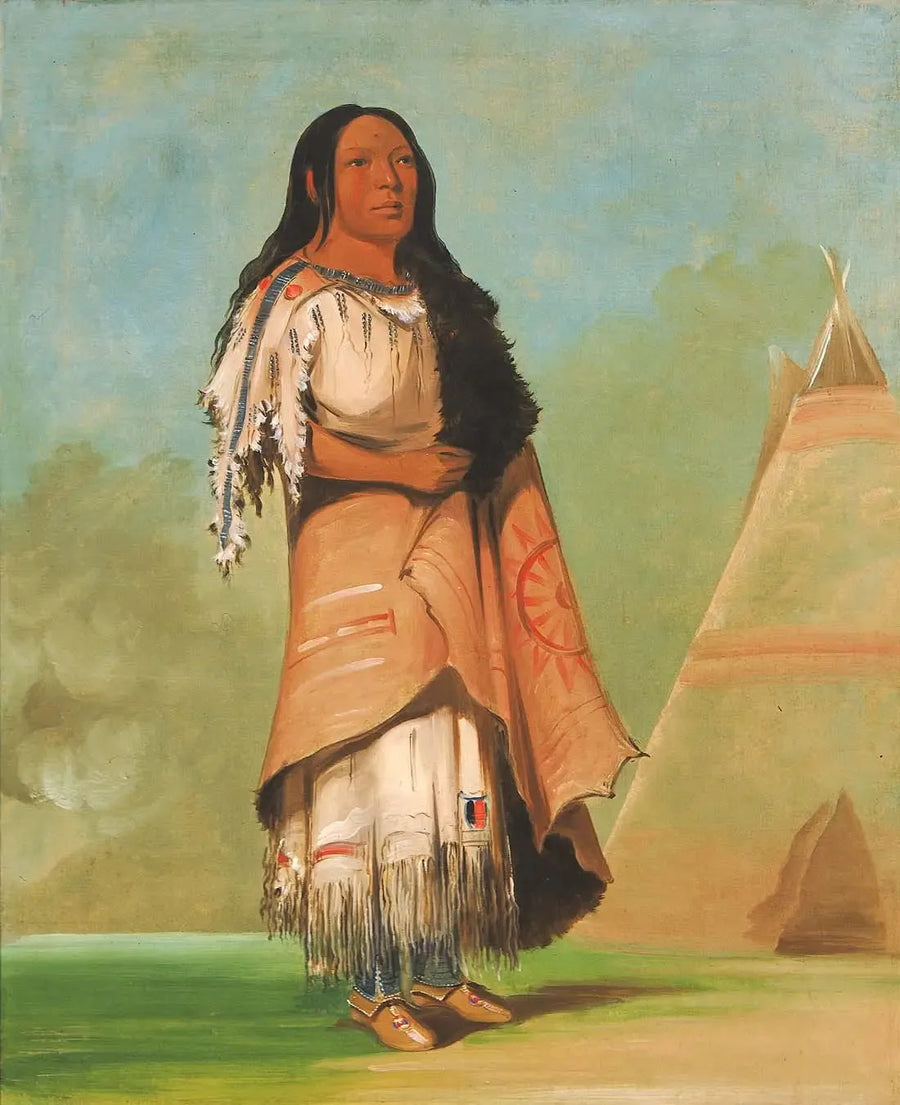 Ah'-kay-ee-pix-en, die Frau, die viel schlägt - George Catlin