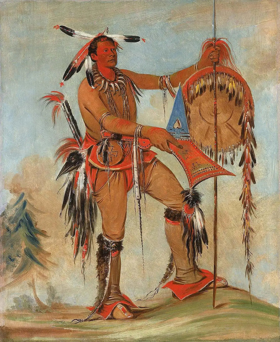 Ah-móu-a, die Wal, einer der Haupthelden von Kee-o-kúk - George Catlin