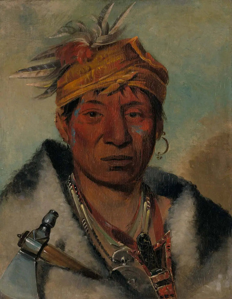 Ah-yaw-ne-tak-oár-ron, ein Krieger - George Catlin