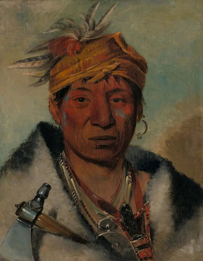 Ah-yaw-ne-tak-oár-ron, ein Krieger - George Catlin