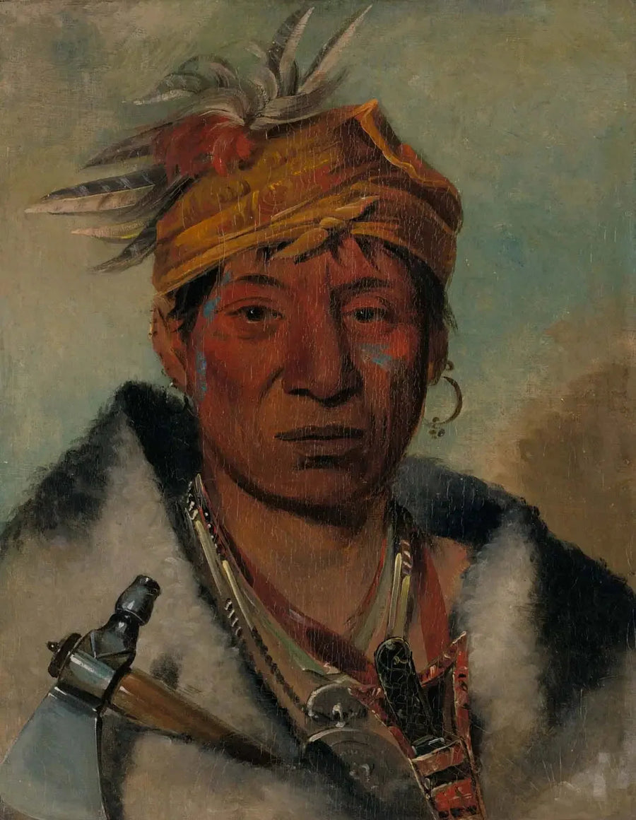 Ah-yaw-ne-tak-oár-ron, ein Krieger - George Catlin