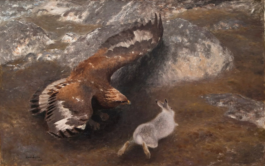 Adler und Hase – Bruno Liljefors