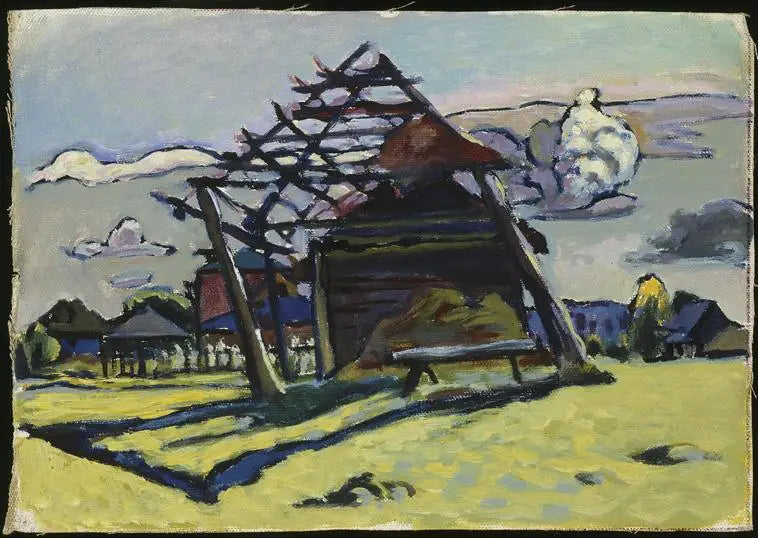 Akhtyrka, Dachstuhl für einen Heuhaufen und Bauernhof - Vassily Kandinsky