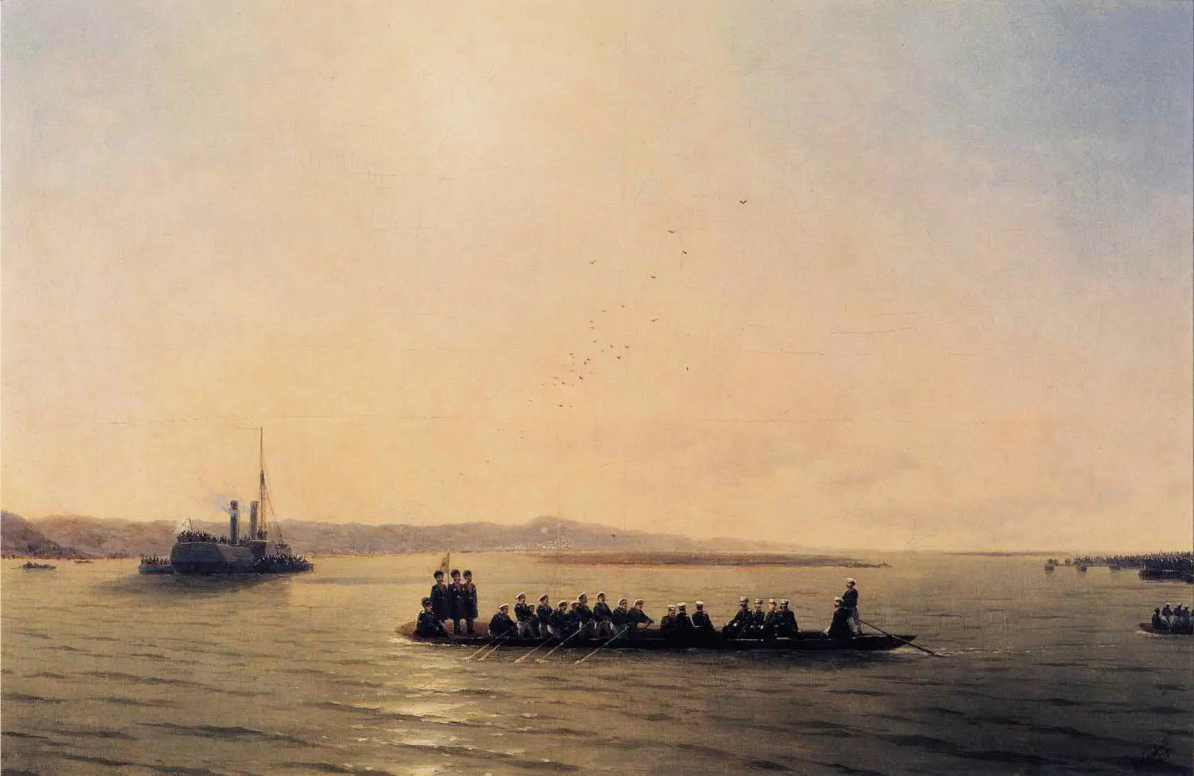 Alexandre II traversant le Danube - Ivan Aïvazovski - Alpha Reproduction