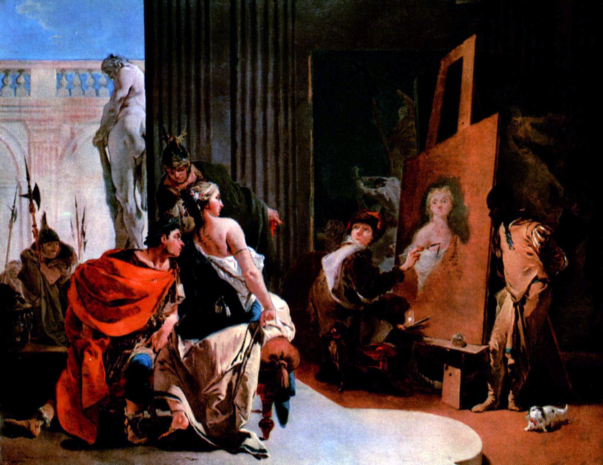 Alexander der Große und Campaspe in Apelles' Werkstatt - Giovanni Battista Tiepolo