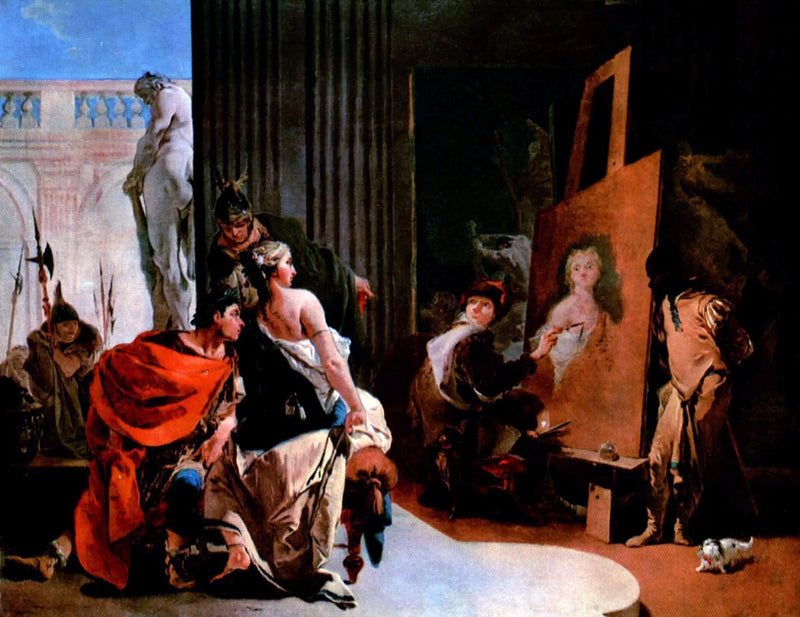 Alexander der Große und Campaspe in Apelles' Werkstatt - Giovanni Battista Tiepolo