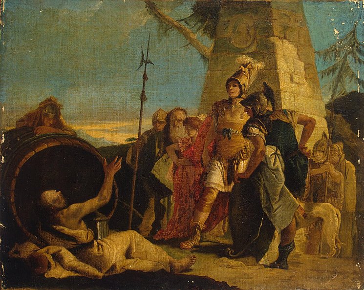 Alexander der Große und Diogenes - Giovanni Battista Tiepolo