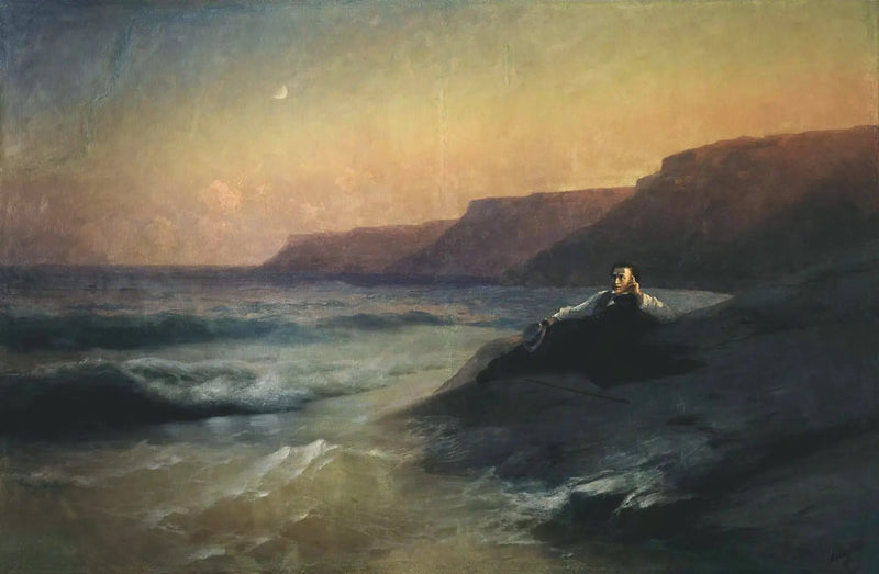 Alexandre Pouchkine an der Küste des Schwarzen Meeres - Ivan Aïvazovski