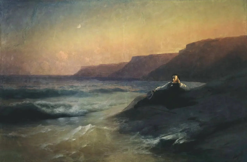 Alexandre Pouchkine an der Küste des Schwarzen Meeres - Ivan Aïvazovski