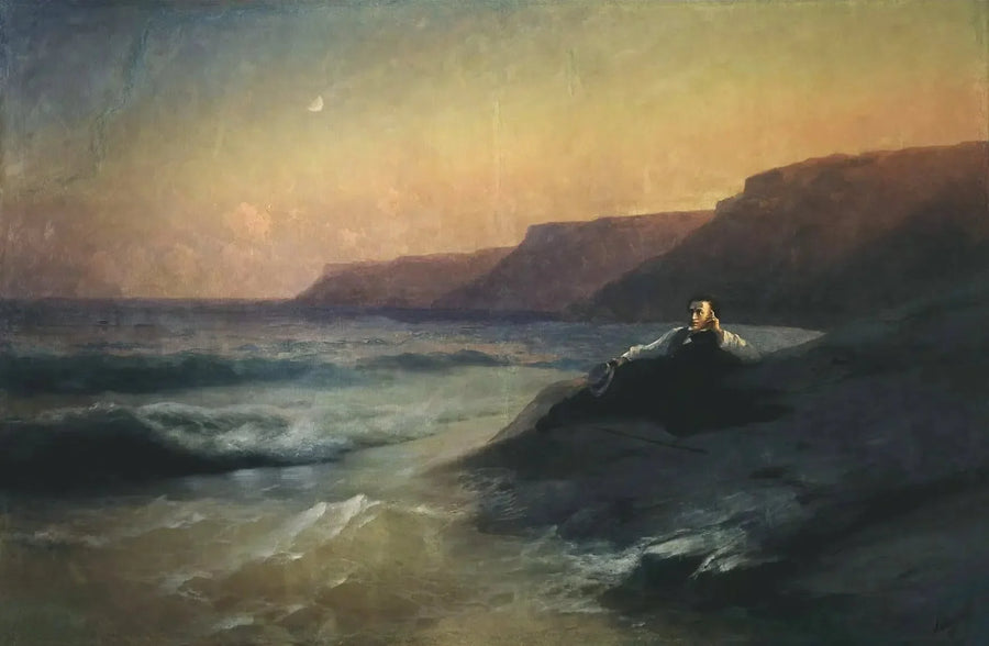 Alexandre Pouchkine an der Küste des Schwarzen Meeres - Ivan Aïvazovski
