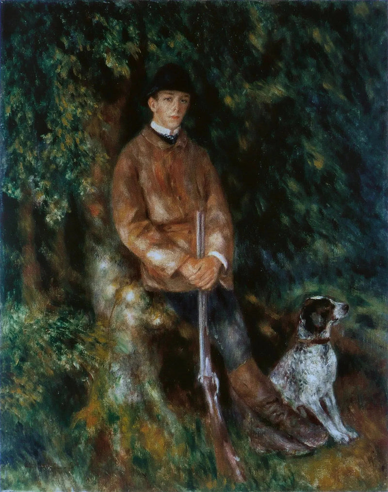 Porträt von Alfred Bérard mit seinem Hund - Pierre-Auguste Renoir