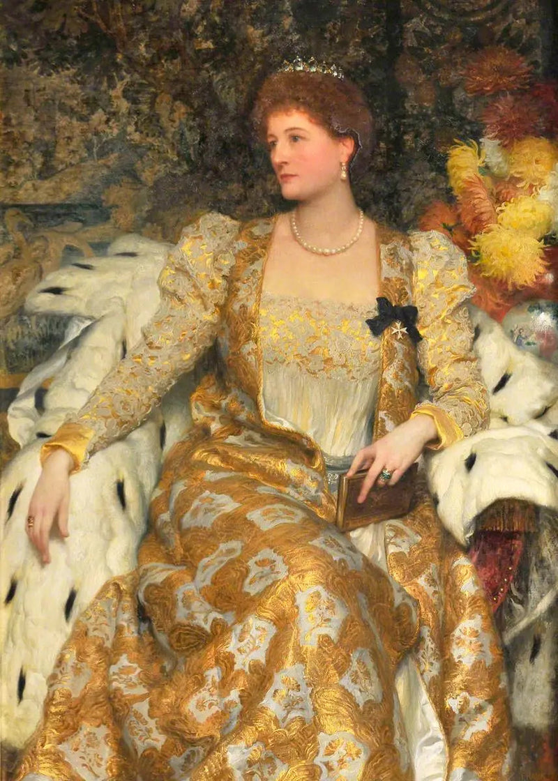 Alice Anne Graham-Montgomery, Herzogin von Buckingham und Chandos und Countess Egerton de Tatton (1847-1931) - Frank Bernard Dicksee