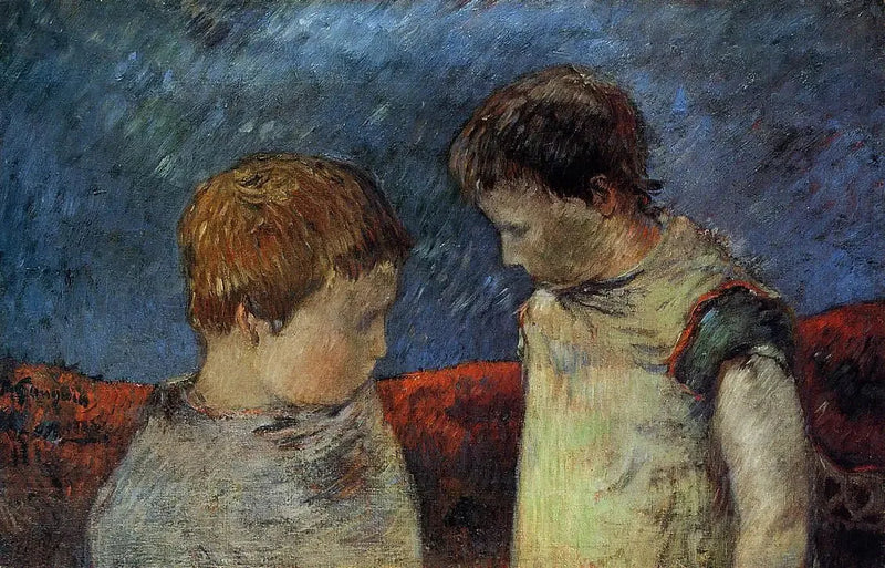 Aline Gauguin und einer ihrer Brüder - Paul Gauguin