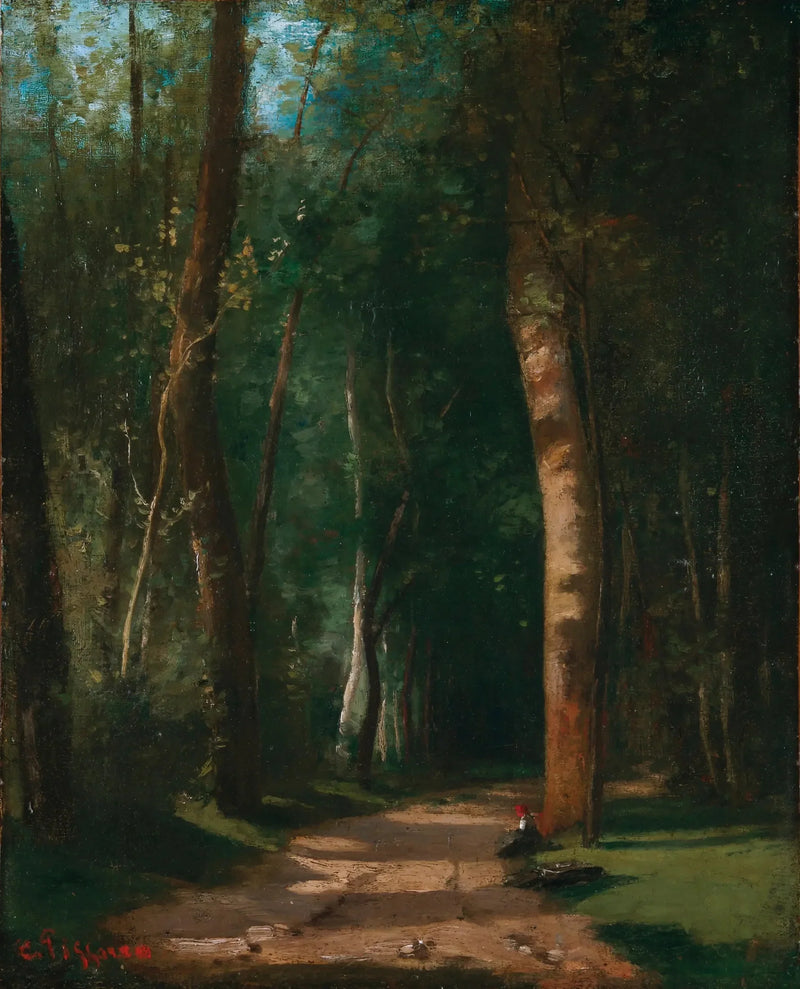 Allee in einem Wald - Camille Pissarro