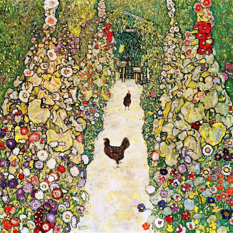 Gartenweg mit Hühnern - Gustav Klimt