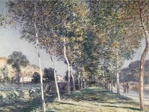 Pappelallee in der Nähe von Moret-sur-Loing - Alfred Sisley