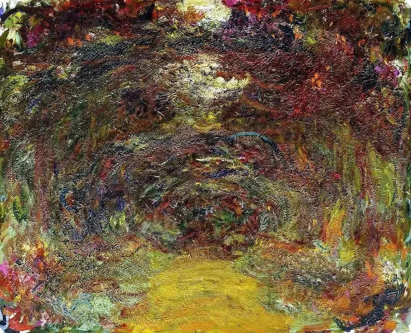 Die Rosengasse, Giverny - Claude Monet