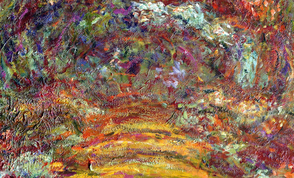 Détail du chemin jaune et des empâtements de L’Allée des rosiers 5089