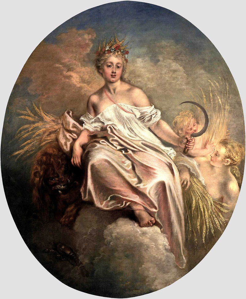 Allegorie des Sommers unter den Zügen von Ceres - Antoine Watteau