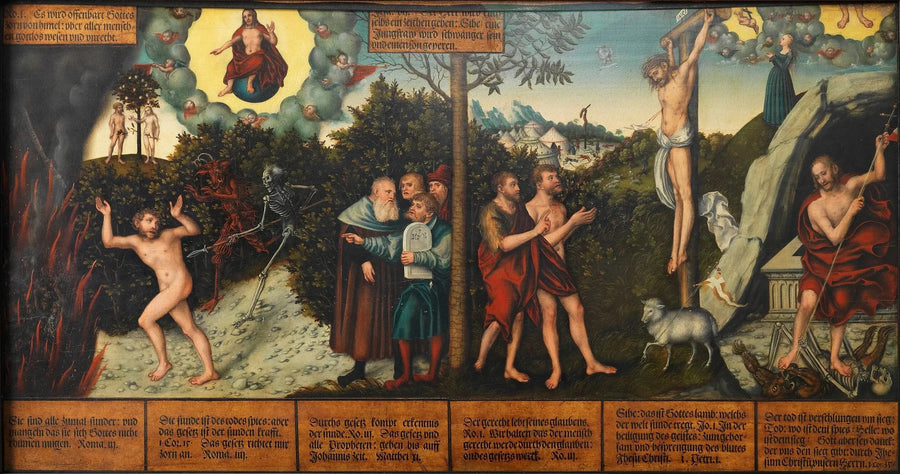 Allegorie von Gesetz und Gnade - Lucas Cranach der Ältere