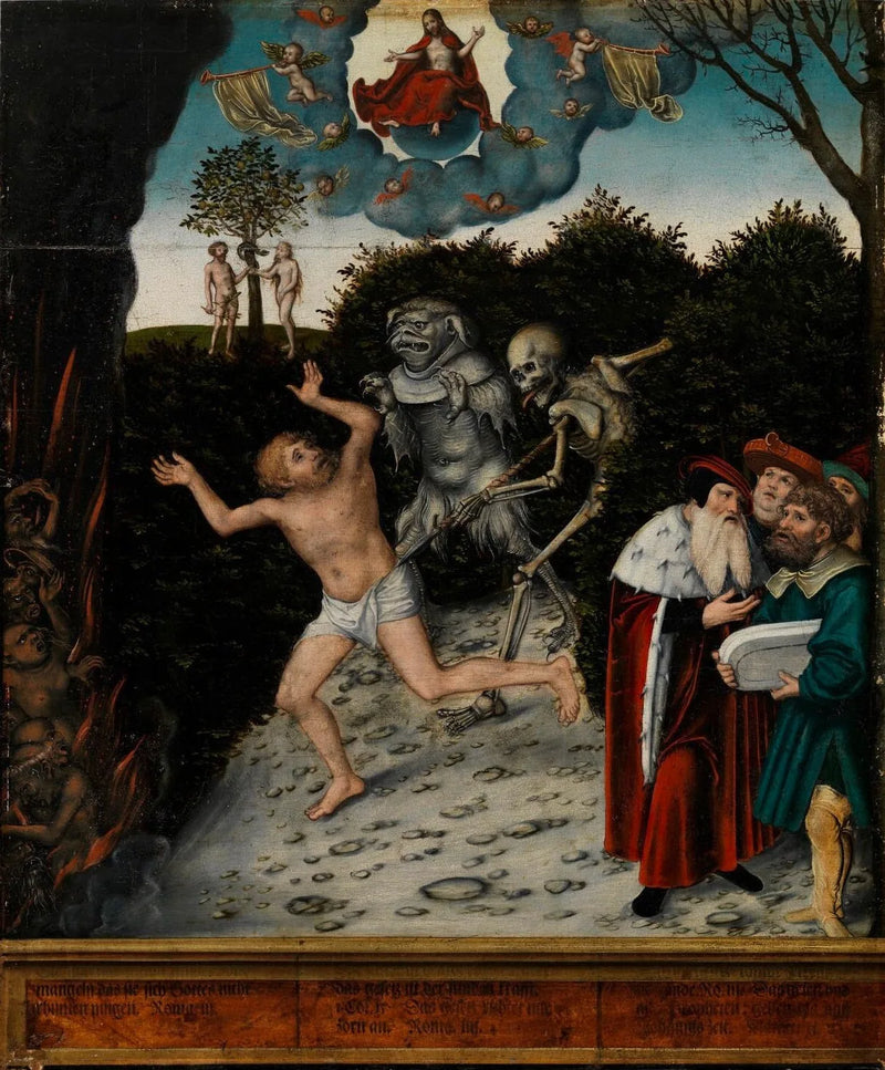 Allegorie von Gesetz und Barmherzigkeit: Der Sündenfall - Lucas Cranach der Ältere