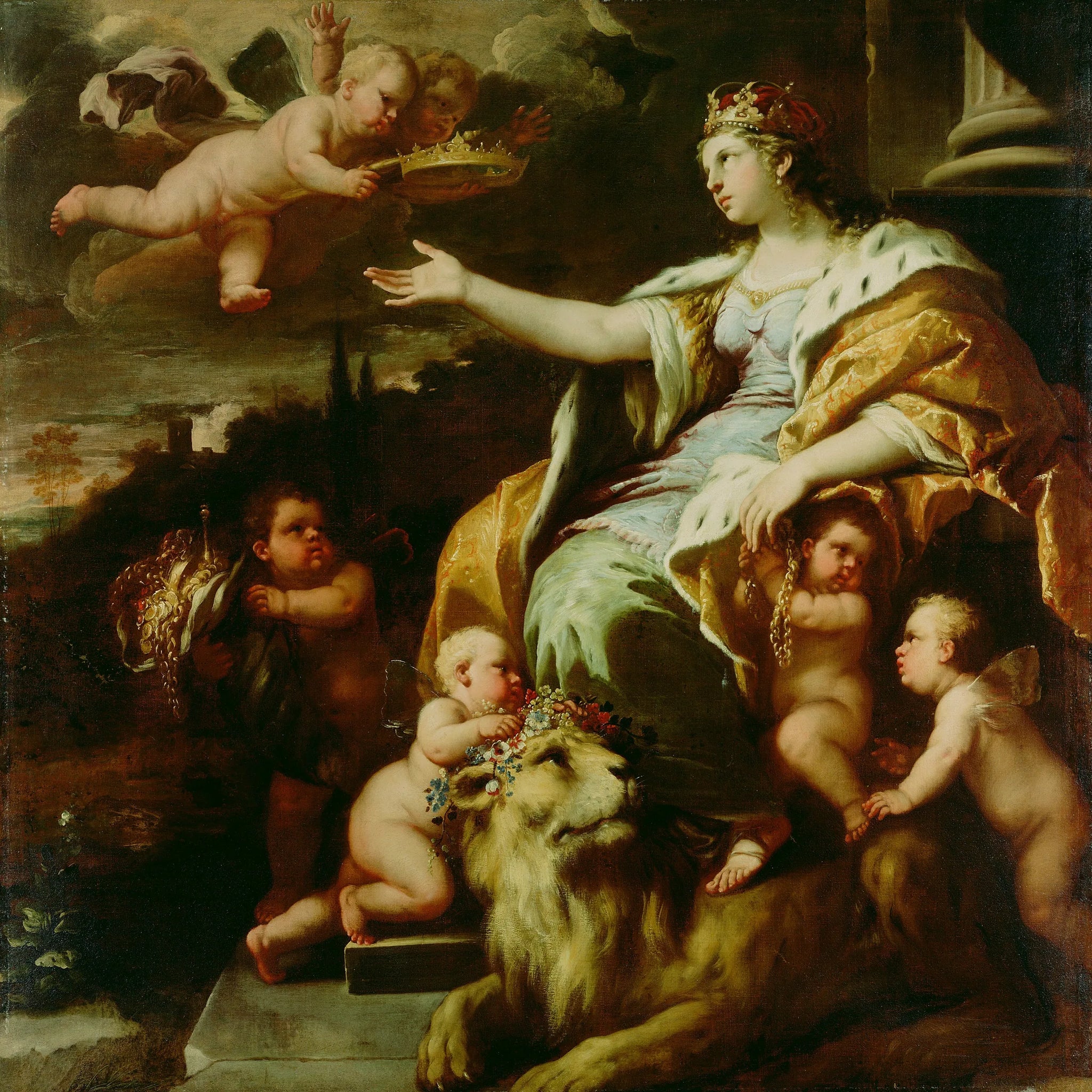 Allégorie de la Magnanimité - Luca Giordano image 1 copie peinte à la main à l’huile