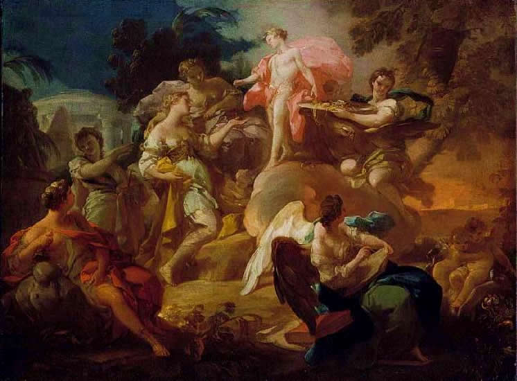 Allegorie der Künste mit Apollo und den Grazien - Corrado Giaquinto