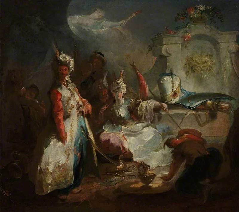Allégorie du continent asiatique - Franz Anton Maulbertsch image 1 reproduction artisanale de tableau