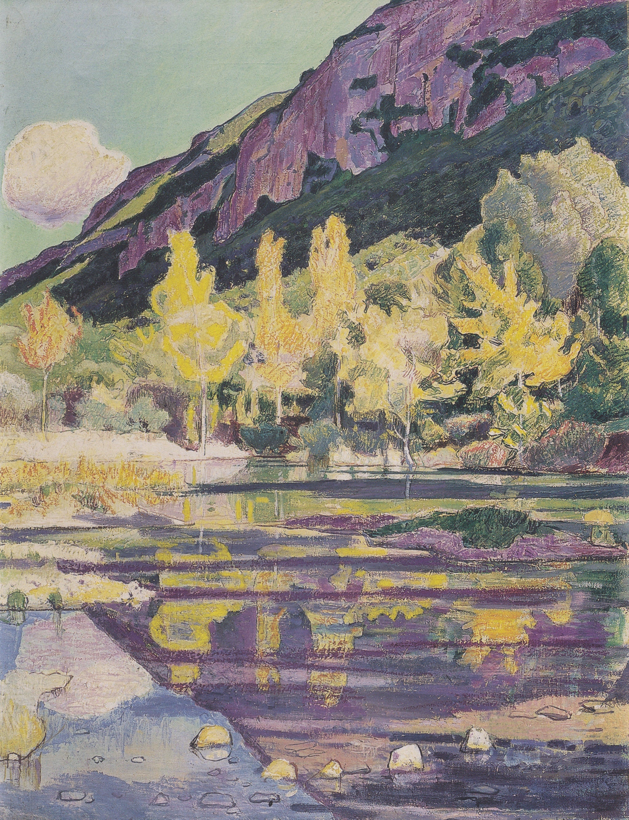 Am Fuss des Petit Salève - Ferdinand Hodler image 1 reproduction de peinture à l’huile