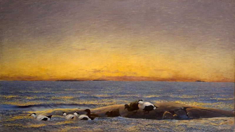 Morgenstimmung am Meer - Bruno Liljefors