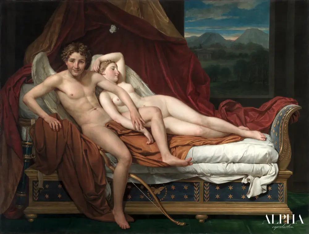 Amour et Psyché - Jacques-Louis David - Reproductions de tableaux et peintures haut de gamme