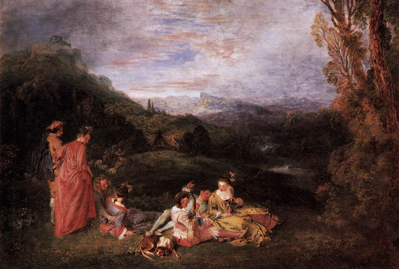Friedliche Liebe - Antoine Watteau