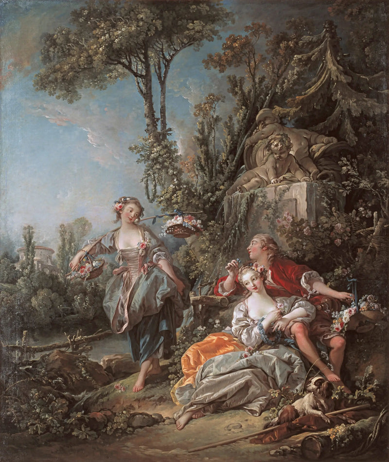 Verliebte in einem Park - François Boucher