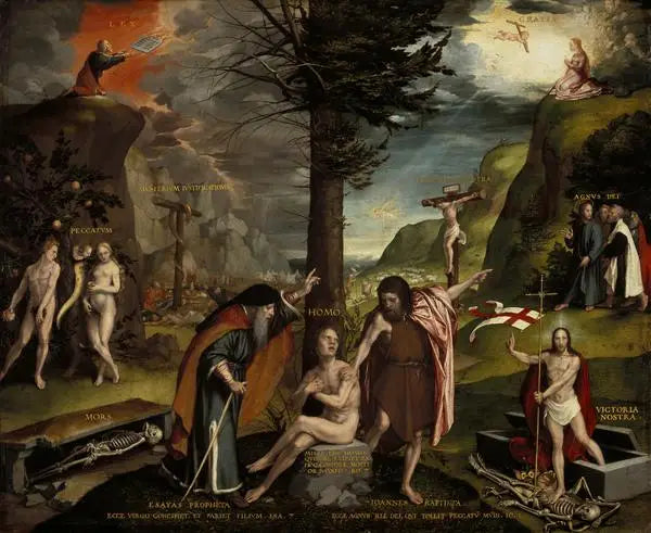 Eine Allegorie des Alten und Neuen Testaments - Hans Holbein der Jüngere