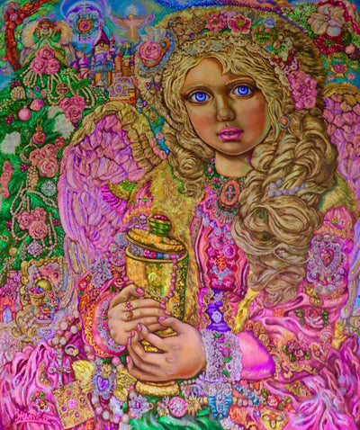 An angel of Christmas of the jewel - Yumi Sugai Reproductions de tableaux à la peinture à l’huile